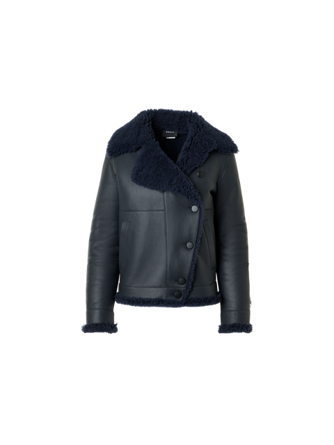 Oversize Lammfell Jacke in Curly Merinillo