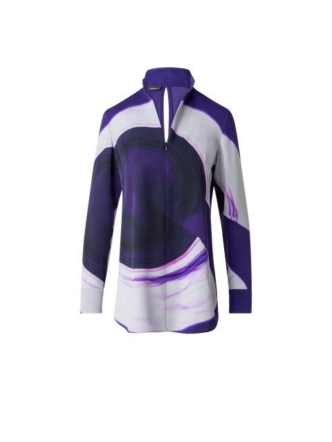 Tunikabluse aus Seide mit Purple Loop Druck