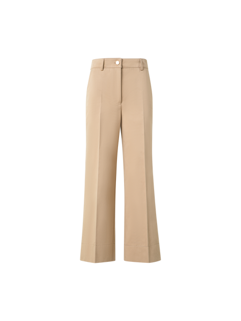 Cropped Weite Hose aus Baumwoll-Gabardine