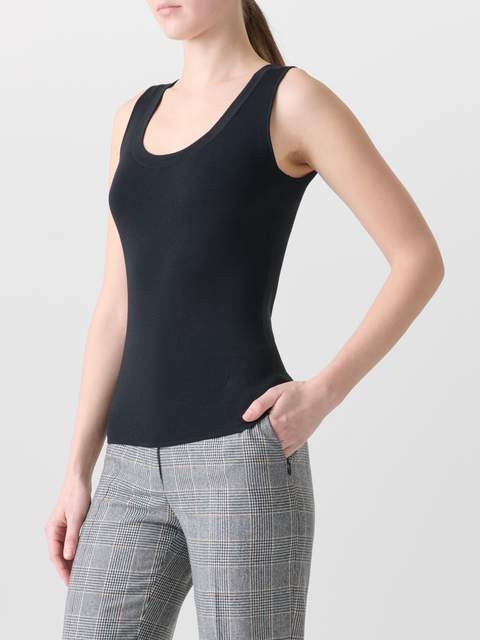 Strick-Tank-Top aus Seiden-Stretch