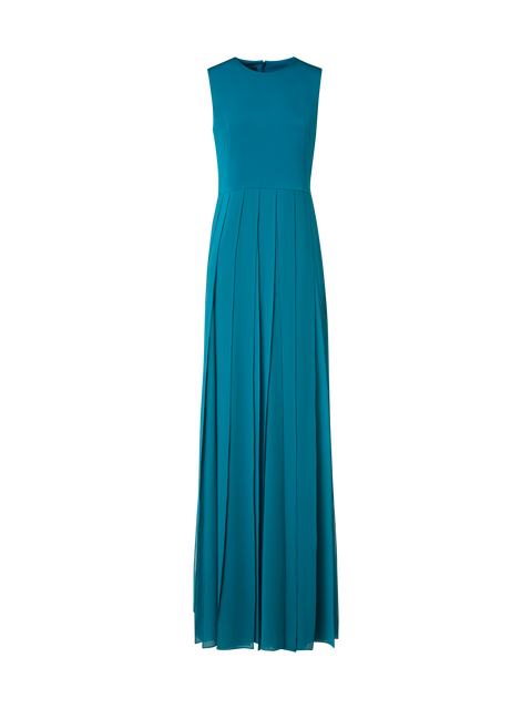 Langes Seidenkleid mit losen Bändern