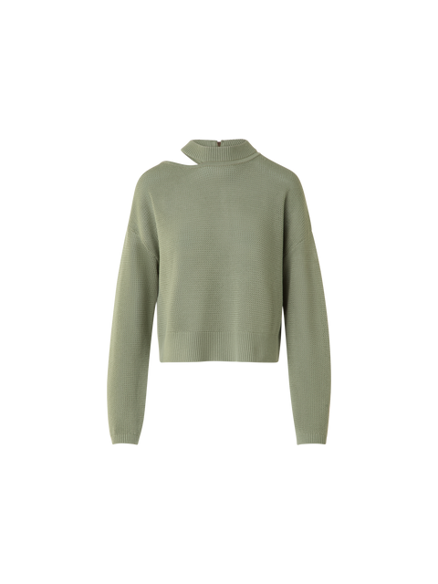 Merino Pullover mit Schulterausschnitt