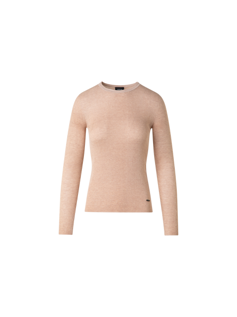 Nahtloser Strickpullover aus Seiden-Baumwolle