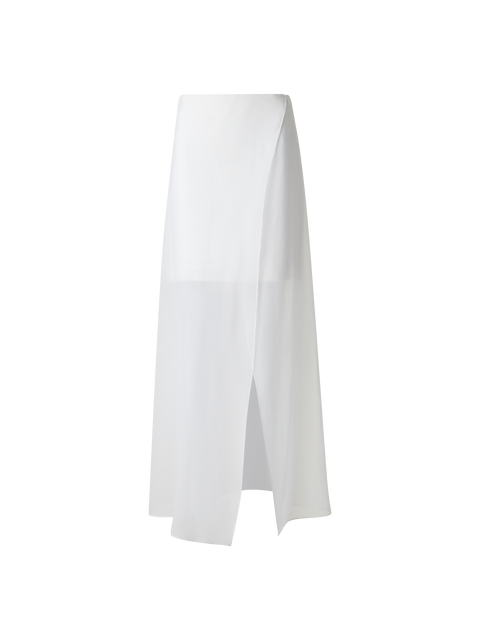 Seidenrock mit Transparenter Organza-Schicht