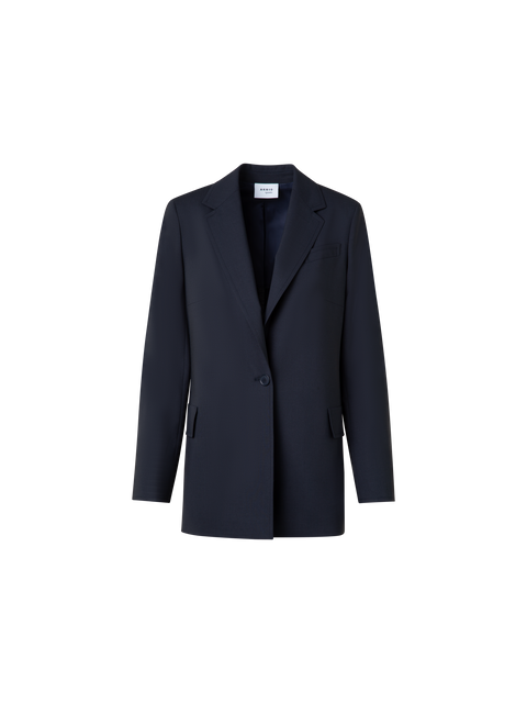Lange Boyfriend-Jacke aus Cool Wool
