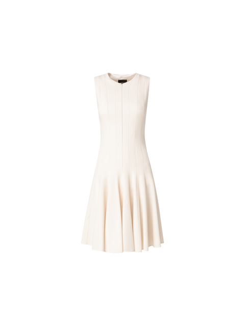 Kleid aus Woll-Doubleface mit Plissee-Details