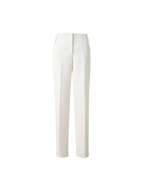 Cropped Hose aus Baumwoll-Gabardine-Stretch