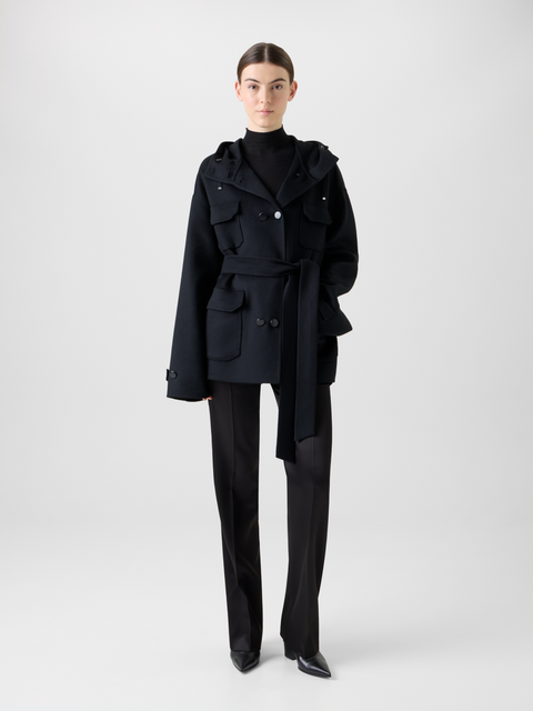 Doppelreihiger Kaschmir-Doubleface-Parka