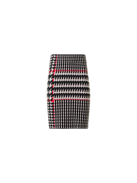 XL Glencheck Jacquard Strickrock