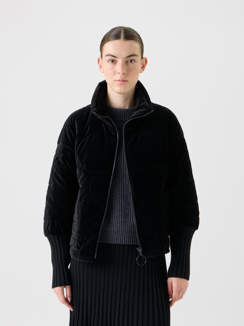 Signature Punktestepp Samt Jacke