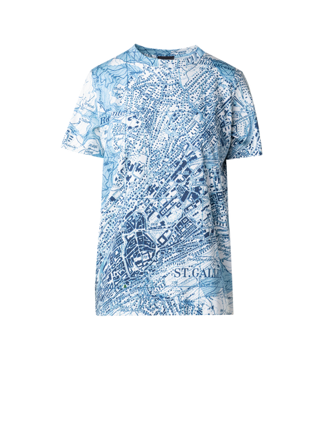 Baumwoll-T-Shirt mit St. Gallen Map Druck