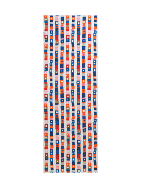 Kaschmirseidenschal mit Superstripe-Druck