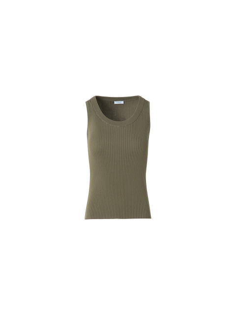 Strick-Tank-Top aus gerippter Baumwolle