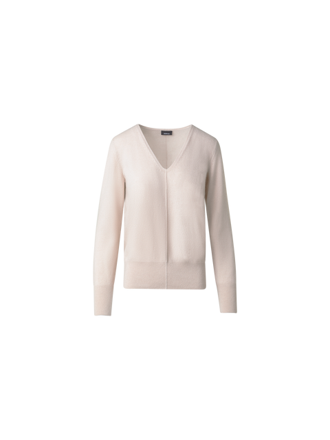 Kaschmir-Pullover mit V-Kragen