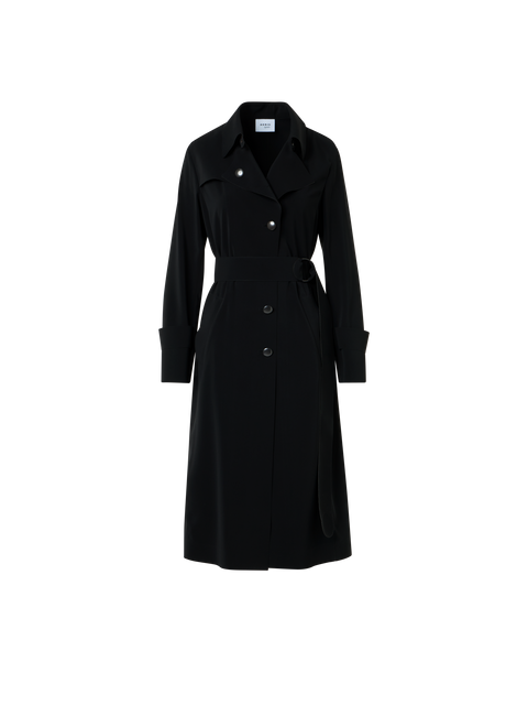 Laser-Cut Trenchcoat aus Crêpe