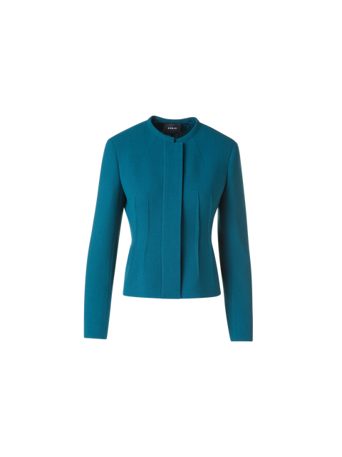 Kurze Jacke aus Woll-Doubleface