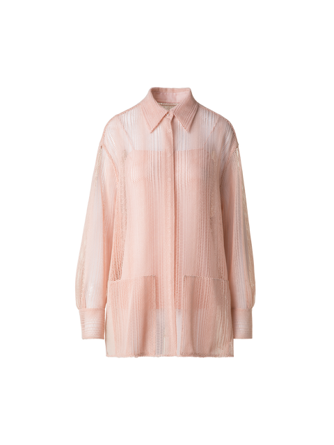 Oversize Bluse mit Allover Stickerei