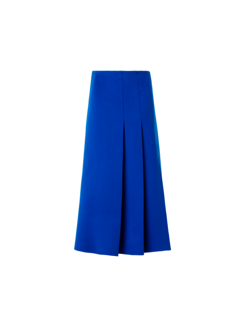 Plissierter Wollflanell Doubleface Midirock