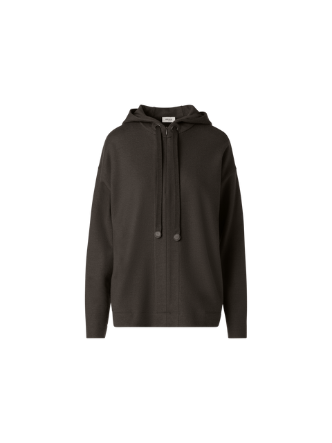 Oversized Wolljersey Kapuzenpulli