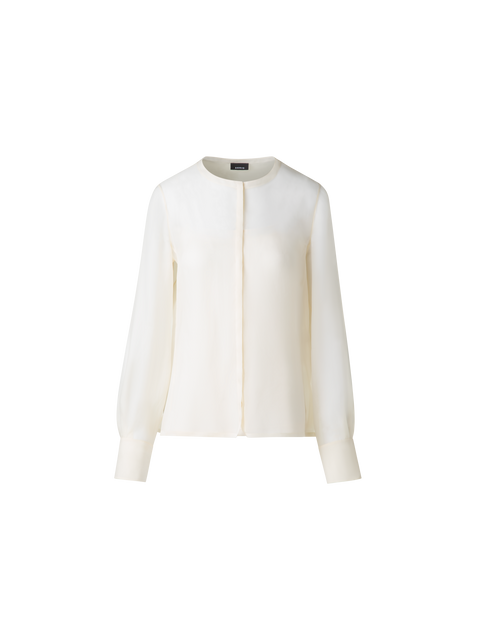 Transparente Seiden-Organza-Bluse