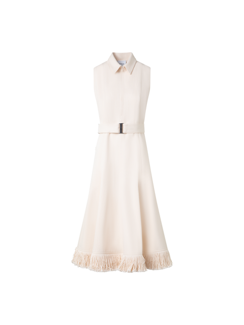 Fit and Flare Jeanskleid mit Fransen