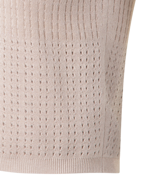 Ajouré-Strickoberteil aus Seiden-Baumwolle