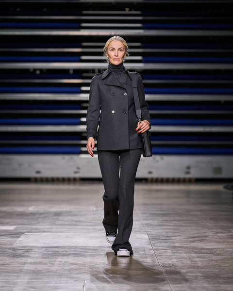 Zweireihige Jacke aus Woll-Stretch-Doubleface