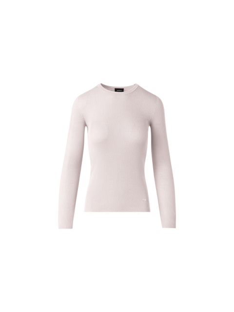 Nahtloser Strickpullover aus Seiden-Baumwolle