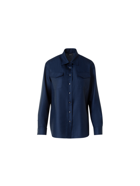 Hemdbluse aus Panama-Kaschmir