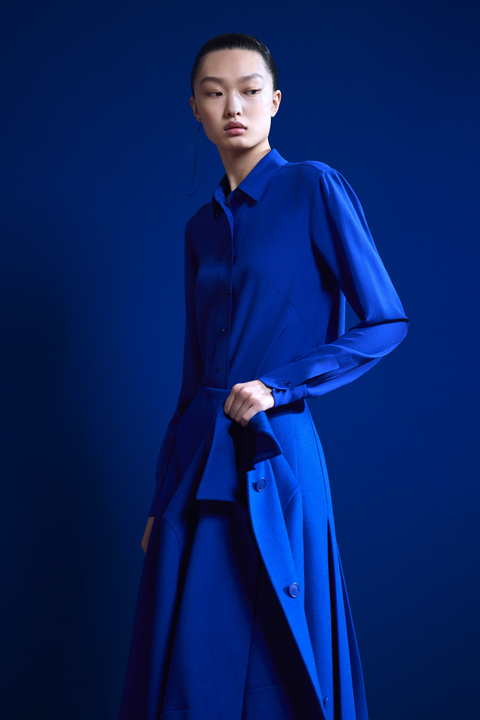 Hemdbluse aus Seiden-Crêpe