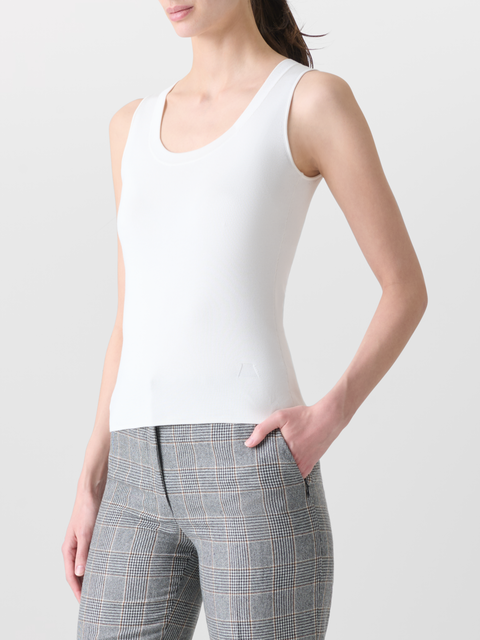 Strick-Tank-Top aus Seiden-Stretch