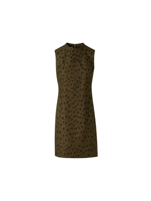 Kurzes Techno Etui Kleid im Leopard Print