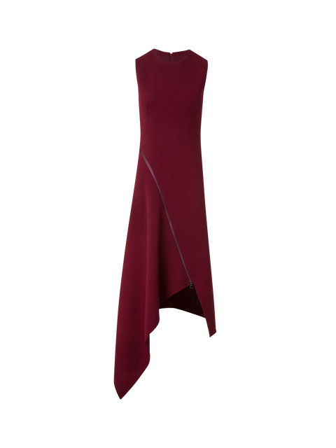 Asymmetrisches Kleid aus Woll-Doubleface