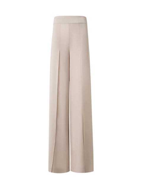Weite Seidenhose mit Schlitzen