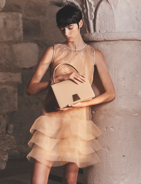 Organza-Minikleid mit Wellen