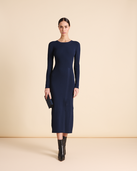 Schlauchkleid aus Rippstrick-Stretch