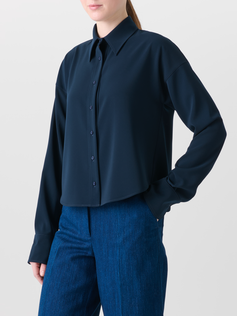 Kurze Boxy-Bluse im Signature Laser Cut