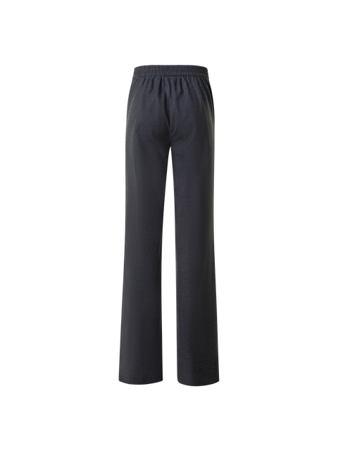 Weite Woll-Flanell Hose mit Elastikbund