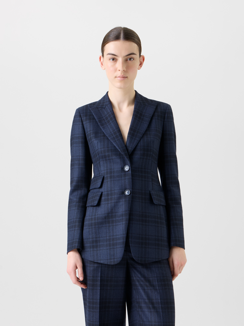 Langer Doubleface Karo Blazer