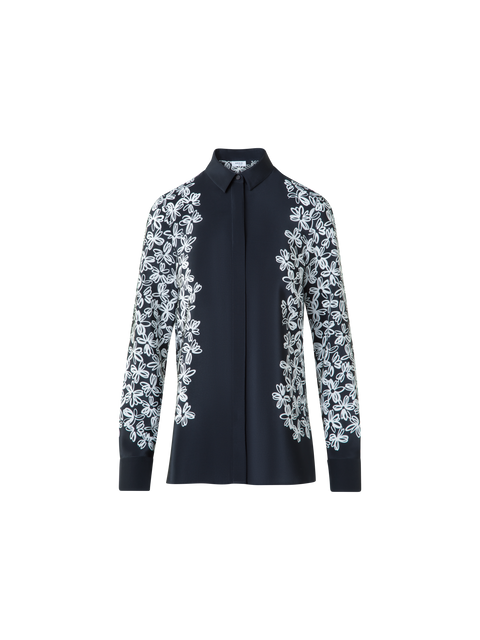Seidenbluse mit Daisy Druck