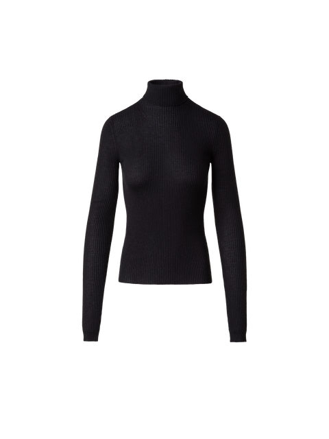 Rollkragenpullover aus Kaschmir und Seide