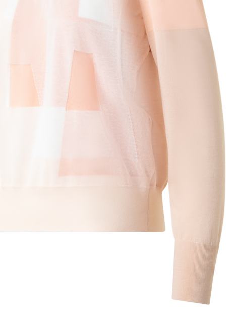 Doppellagiger Intarsien-Pullover