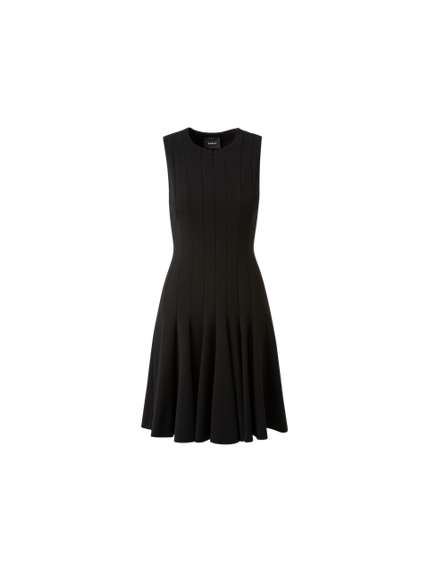 Kleid aus Woll-Doubleface mit Plissee-Details