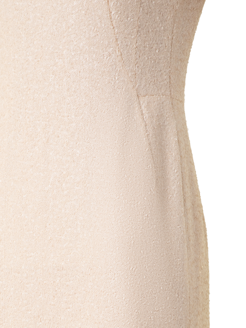 Langes Pailletten-Abendkleid mit kurzen Ärmeln