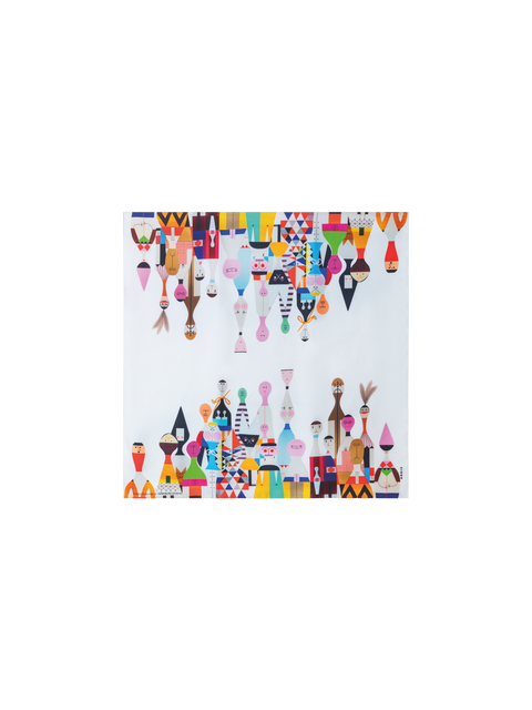 Schal aus Seide mit Wooden Dolls Druck
