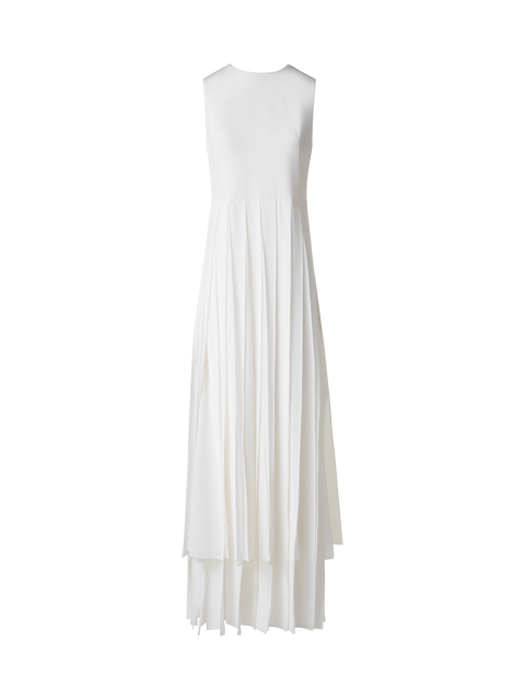 Langes Seidenband-Seidenkleid