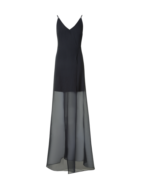 Doppellagiges Abendkleid aus Seide