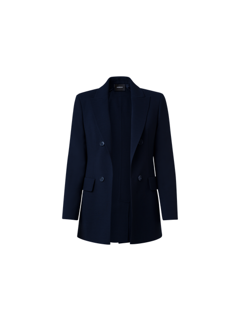 Langer Blazer aus Woll-Doubleface
