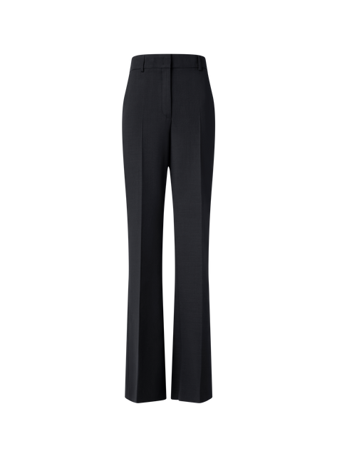Weite Wollhose mit geradem Bein