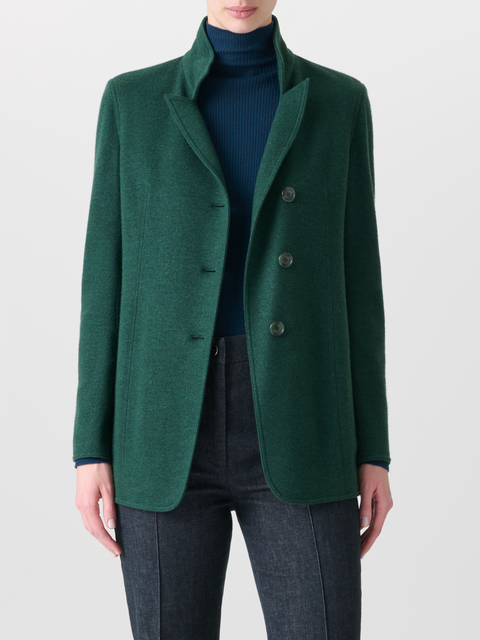 Lange Blazerjacke aus Kaschmir-Jersey
